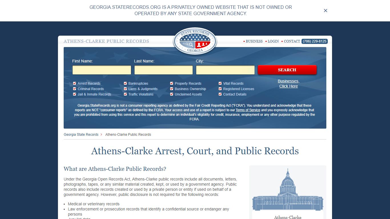 Athens-Clarke Public Records - georgia.staterecords.org